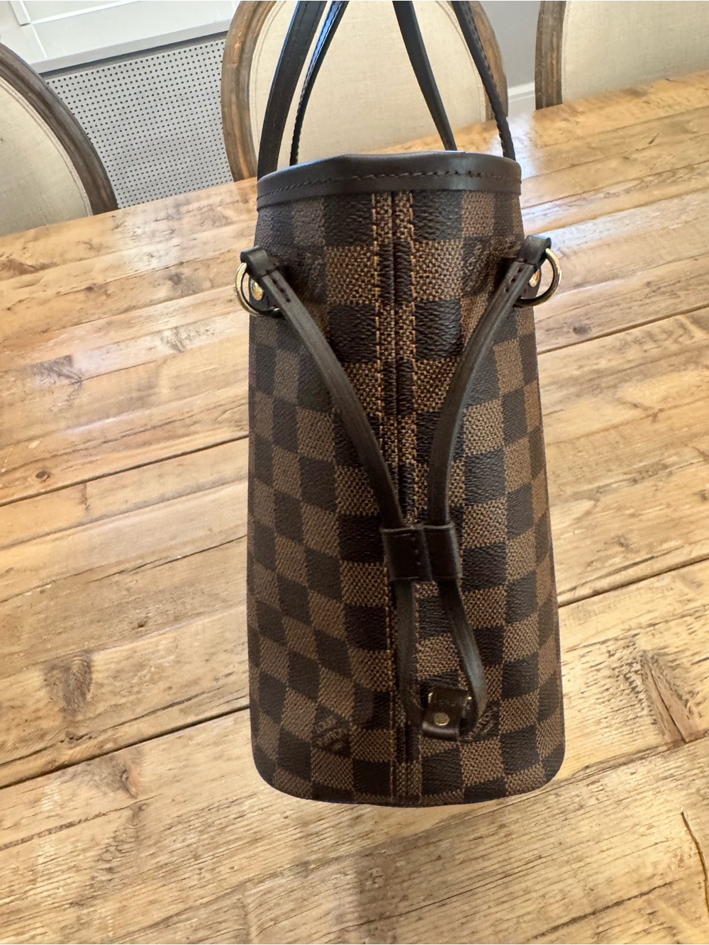 Louis Vuitton | Neverfull PM Tote Bag in the Damier Ebene Pattern - Picture 7 of 12